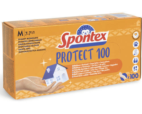Spontex Protect 100 jednorazové rukavice, veľkosť M, balenie 100 kusov