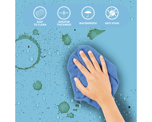 Čistiaca handrička odstraňuje škvrny na vodotesnom povrchu