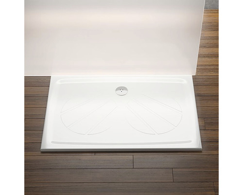 Obdĺžniková sprchová vanička s odtokom a drážkovaným vzorom