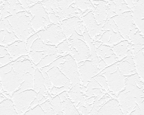 Biela reliéfna tapeta so štruktúrovaným povrchom.