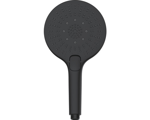 Čierna sprchová hlavica s rukoväťou