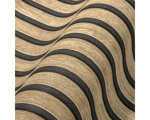 Tapeta s drevenou štruktúrou a vlnitým vzorom