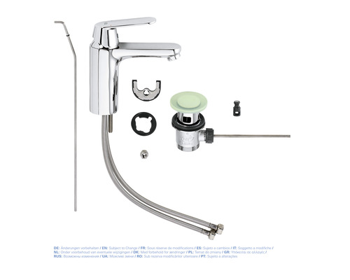 Umývadlová batéria s príslušenstvom