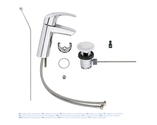 Umývadlová batéria s príslušenstvom na montáž