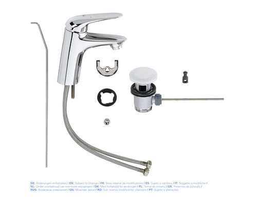 Umývadlová batéria s príslušenstvom pre inštaláciu