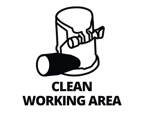 Symbol pre čistý pracovný priestor