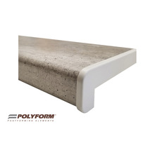 Bočná krytka k parapetu Polyform 350 x 19 mm, sivá, 2 ks
