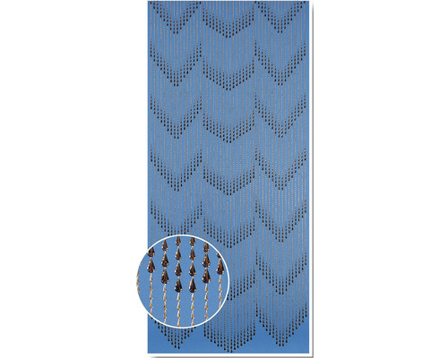 Dekoratívny dverný záves z korálikov s cikcakovým vzorom