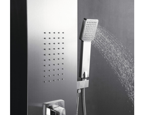 Sprchový panel s ručnou sprchou a masážnymi tryskami