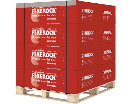 Paleta izolačných dosiek FireRock pre krby z kamennej vlny