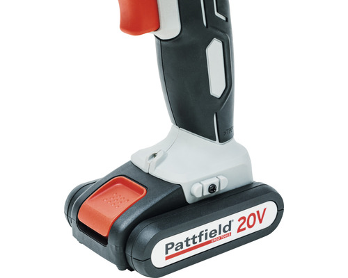 Akumulátorové náradie s logom Pattfield Ergo Tools a označením 20V