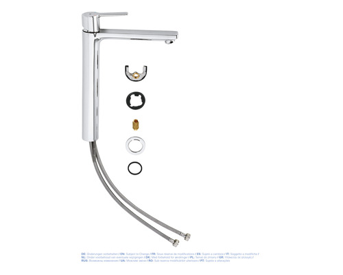 Umývadlová batéria s montážnym príslušenstvom