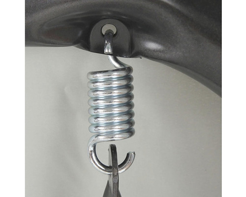 Detail oceľového pružinového závesu