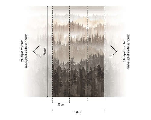 Tapeta s motívom lesa a stromov s rozmermi