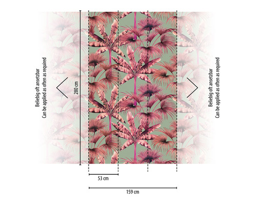 Tapeta s motívom paliem a rozmermi