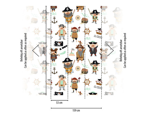 Tapeta s pirátskymi motívmi a rozmermi
