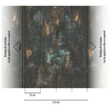Vzor tapety s rozmermi 212 cm x 280 cm, opakovane použiteľný
