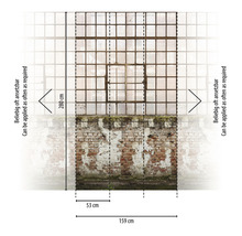 Fototapeta s murivom a okennou fasádou, rozmery 159x280 cm