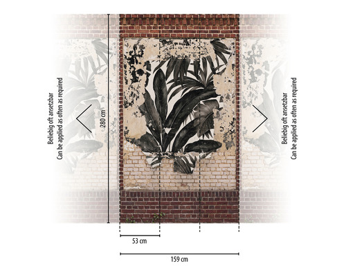 Foto tapeta s rastlinným vzorom, veľkosť 280 x 159 centimetrov