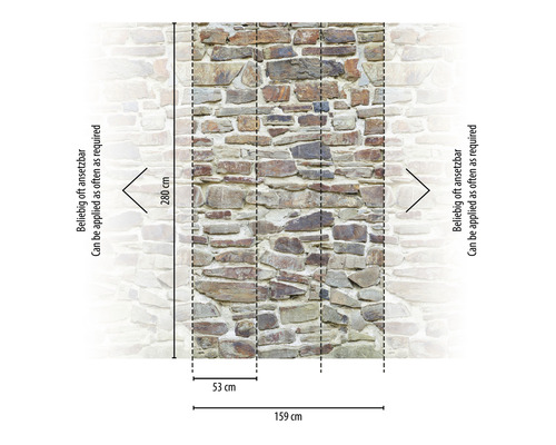 Fototapeta so štruktúrou kamennej steny a rozmermi