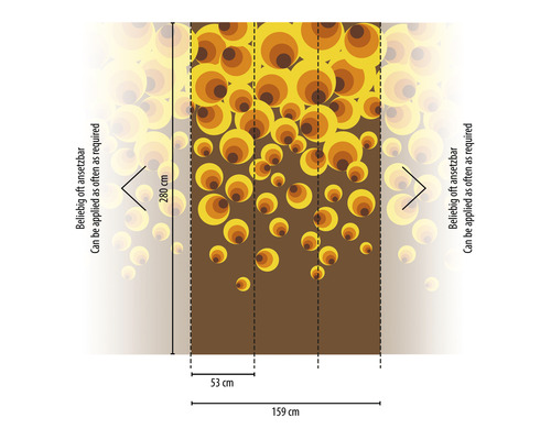 Fototapeta s kruhovým vzorom a rozmermi