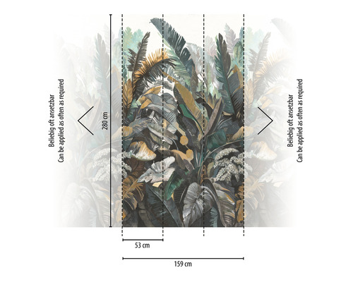 Fototapeta s motívom džungle a rozmermi.