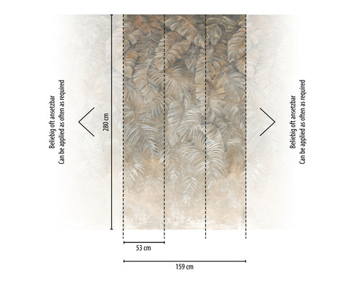 Foto tapeta s motívom listov a rozmermi