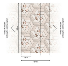 Tapeta s geometrickým vzorom a rozmermi