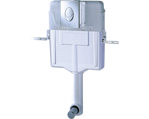 WC splachovacia nádržka na montáž na stenu s ovládacou doskou