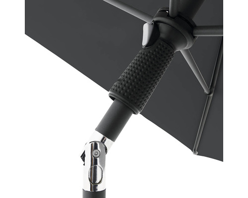 Detail slnečníka s kĺbovým mechanizmom