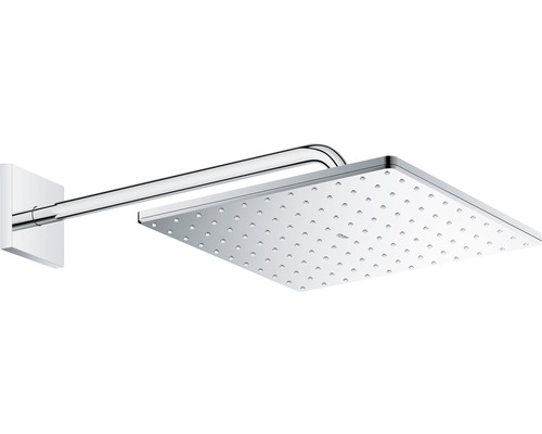 Štvorcová sprchová hlavica na montáž na stenu