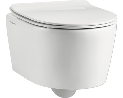 Závesné WC s hlbokým splachovaním zo sanitárnej keramiky s oplachovacím kruhom