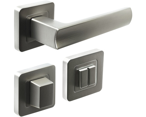 Súprava kľučky na dvere z nehrdzavejúcej ocele so štvorcovou rozetou