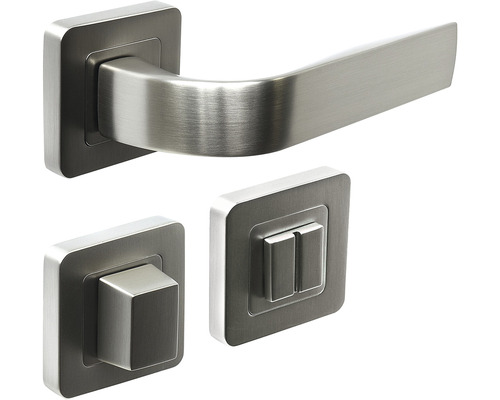 Súprava kľučky ku dverám z kovu so štvorhrannou rozetou