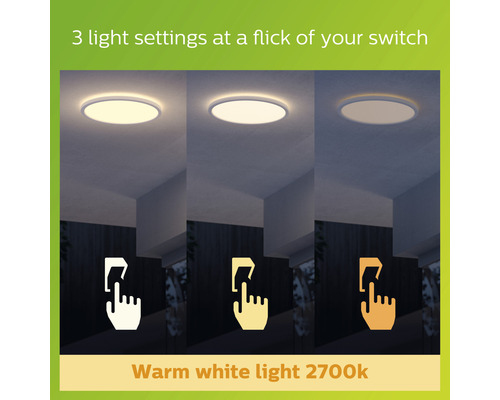 Stropné svietidlo s tromi nastaveniami svetla