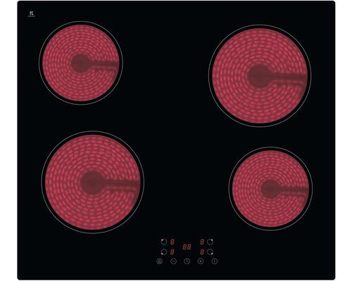 Čierna varná doska so štyrmi varnými zónami