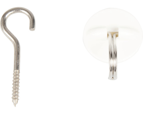 Skrutkovací hák a samolepiaci hák na upevnenie