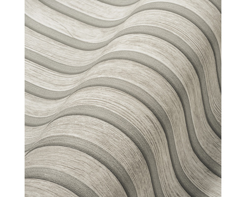 Tapeta s vlnitým vzorom v imitácii dreva