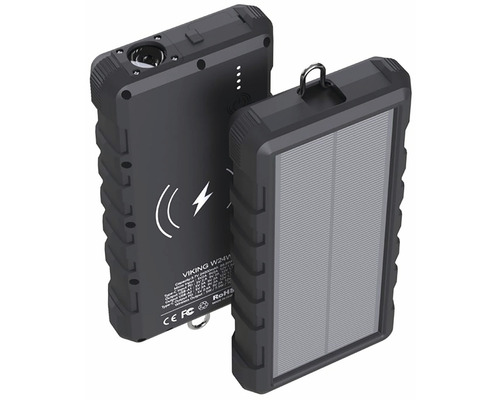 Solárna powerbanka s USB portom a LED svetlom