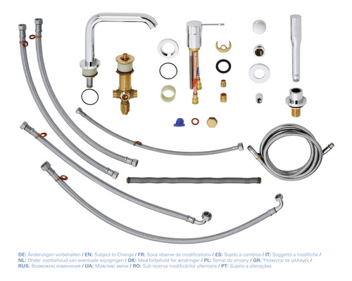 Komponenty pre umývadlovú batériu