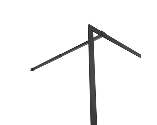 Detailný pohľad na konštrukciu sprchovacieho kúta s hranatými profilmi