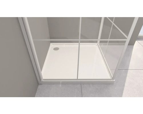 Štvorcový sprchovací kút so sprchovou vaničkou