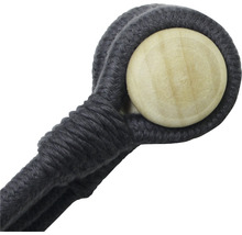 Makramé záves na rastliny s drevenou guľou