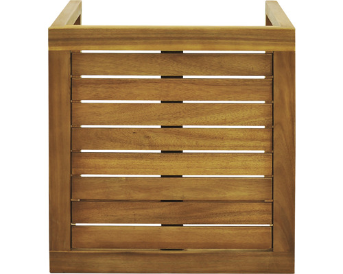 Drevený kvetináč s lamelovou štruktúrou