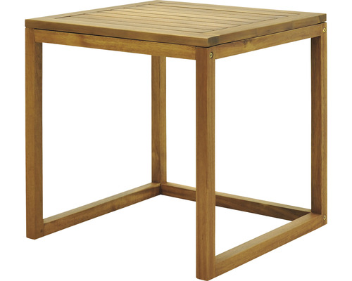 Štvorcový drevený odkladací stolík do záhrady