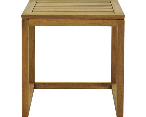 Štvorcový drevený odkladací stolík pre vonkajšie použitie