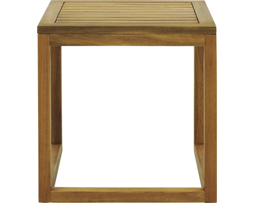 Štvorcový drevený odkladací stolík do záhrady