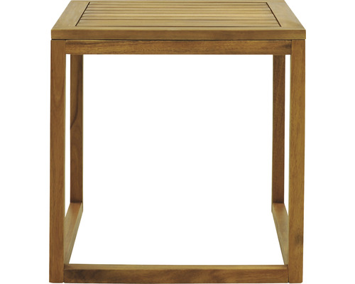 Štvorcový drevený stolík pre záhradu