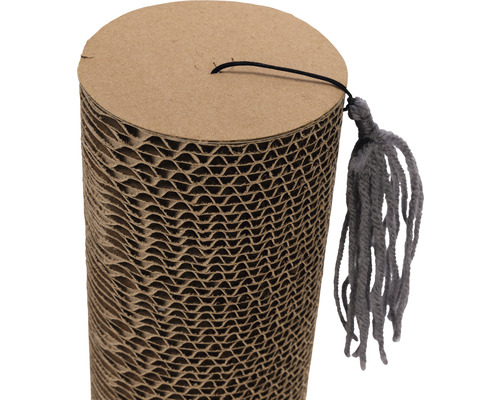 Škrabadlo pre mačky z lepenky s príveskom