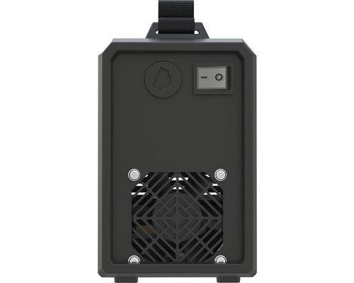 Zadná strana zváračky s ventilátorom a spínačom